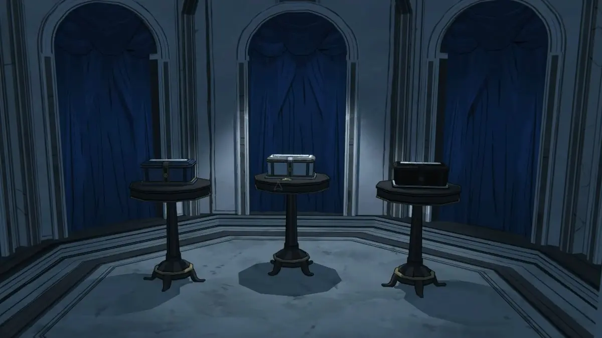 Open the the blue Parlor box behind the door. There's a book telling you to find still water to water empty books.