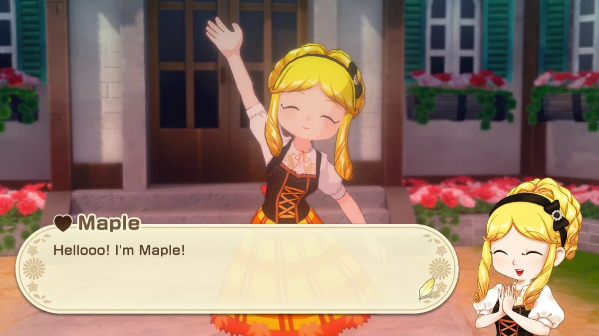 Maple, a romance option in Story of Seasons Grand Bazaar
