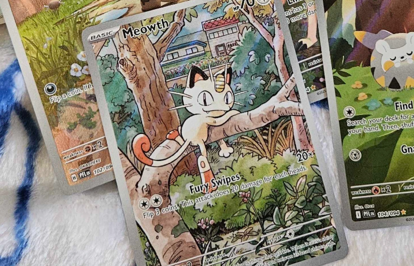 Phantasmal Flames Meowth Illustration Rare