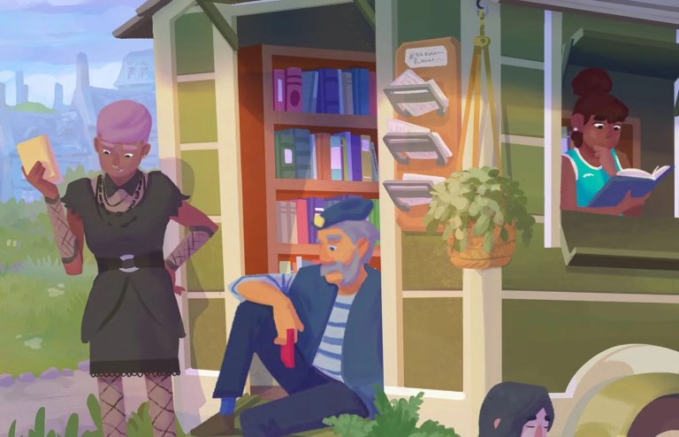 Tiny Bookshop Characters Reading