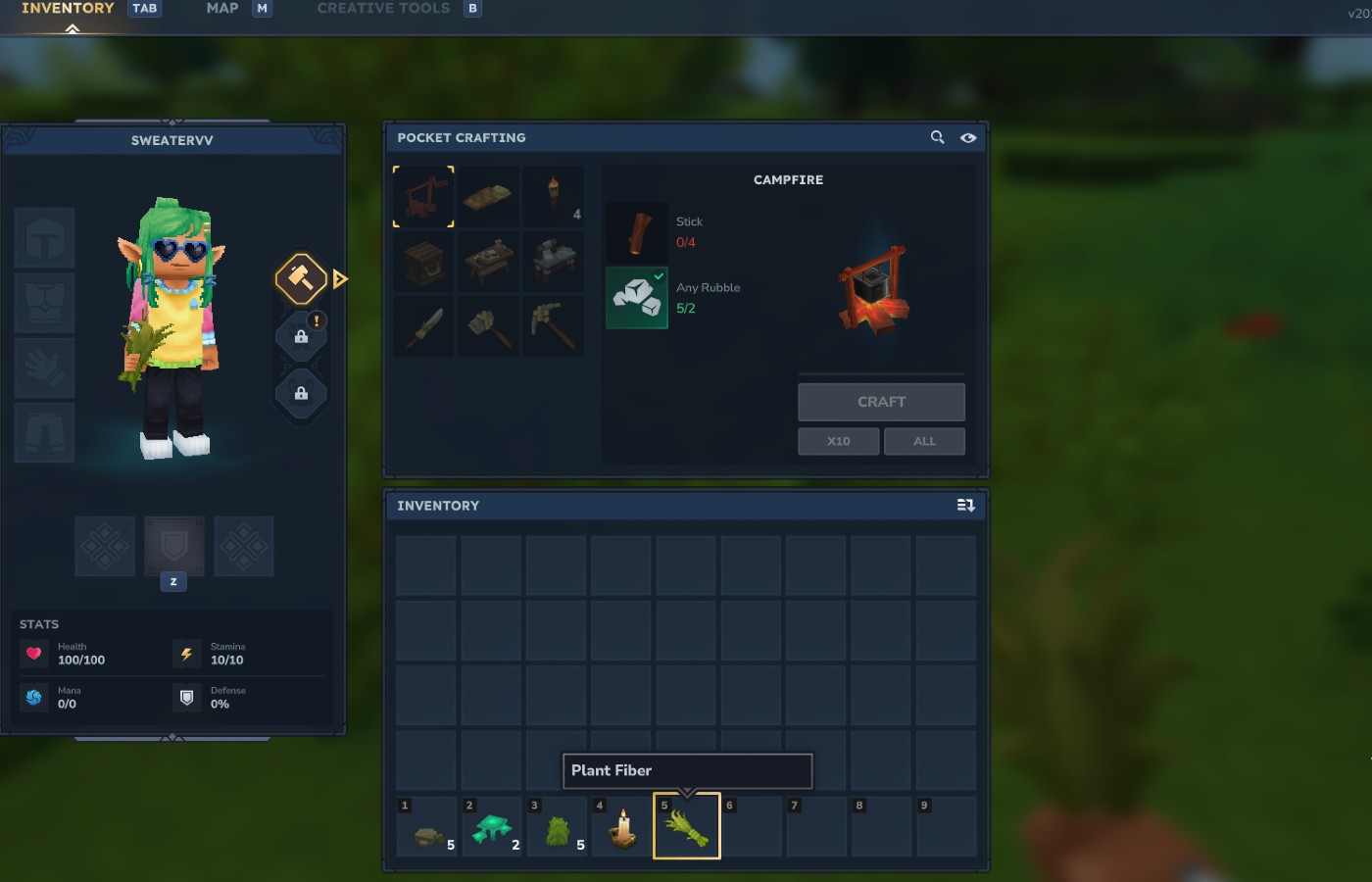 Plant Fiber in Inventory Hytale