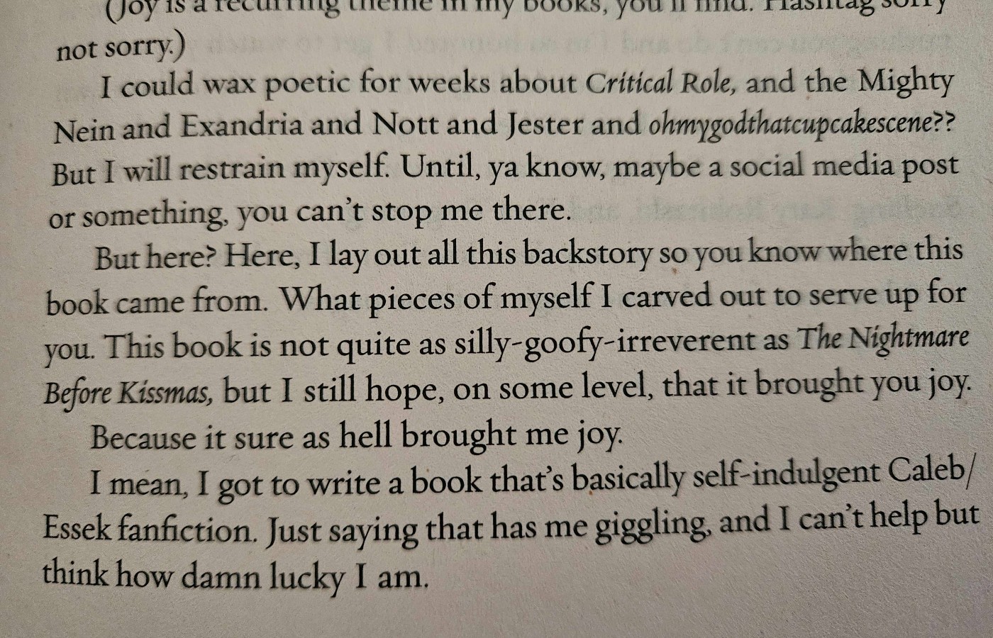 The Entanglement of Rival Wizards Acknowledgement Excerpt