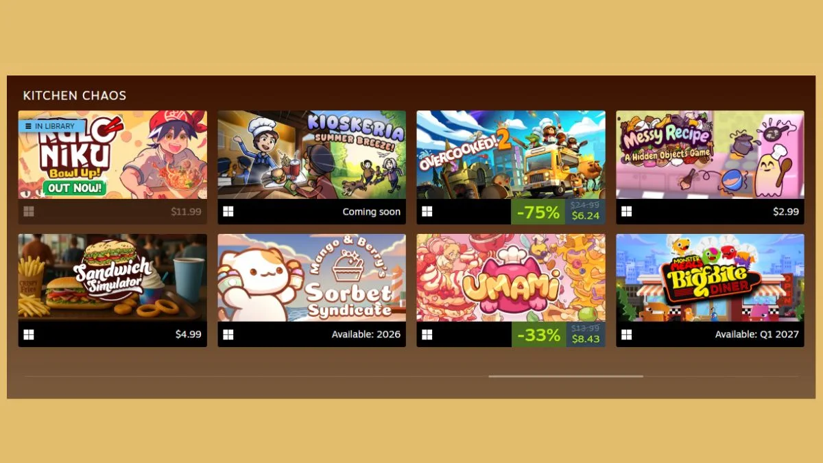 Kitchen Chaos Category Steam Wholesome Kitchen Sale