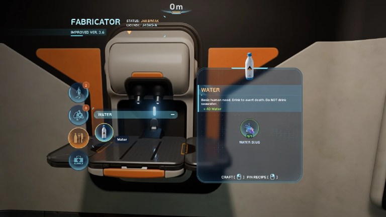 Water crafting Subnautica 2