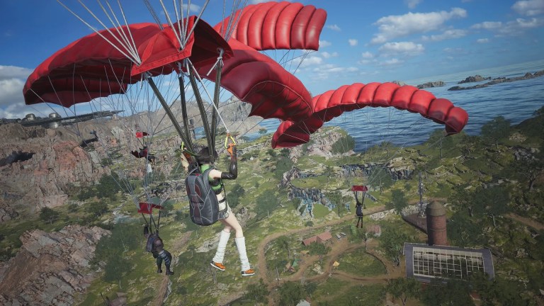 Final Fantasy VII Revelation Parachuting