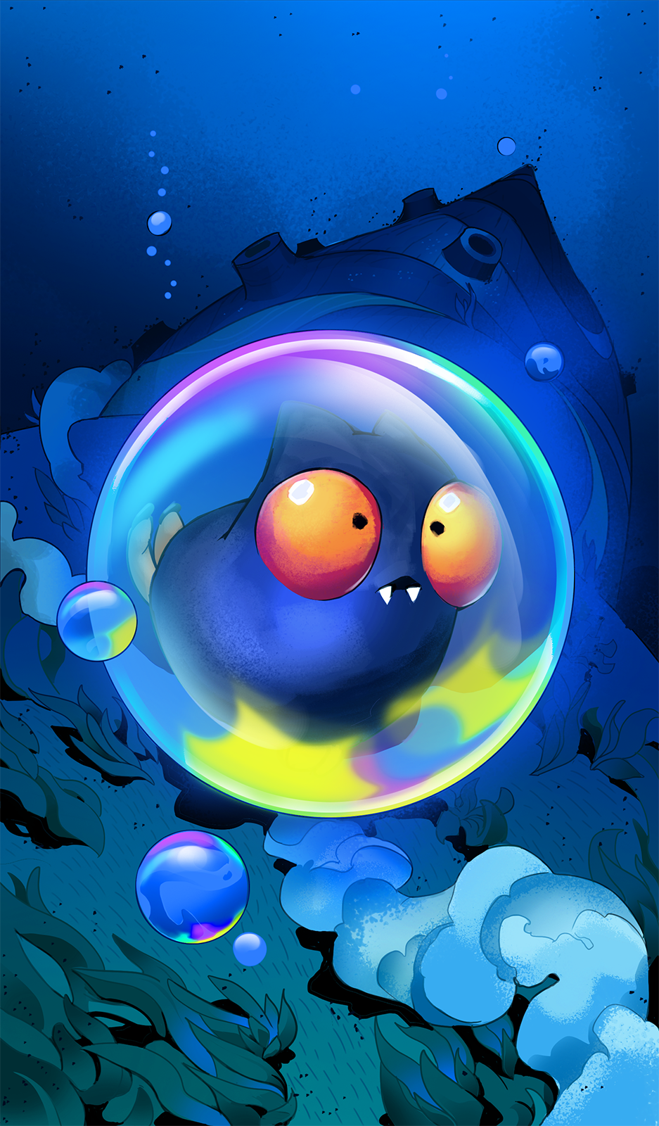 Bubble Nokturna Card Moonlight Peaks
