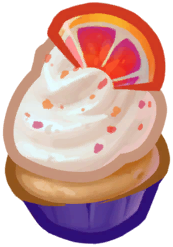 Blood Orange Cupcake