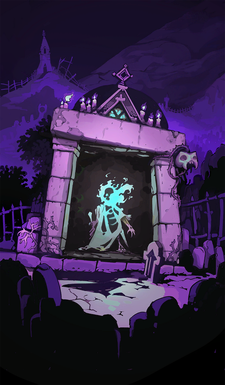 Graveyard Nokturna Card Moonlight Peaks