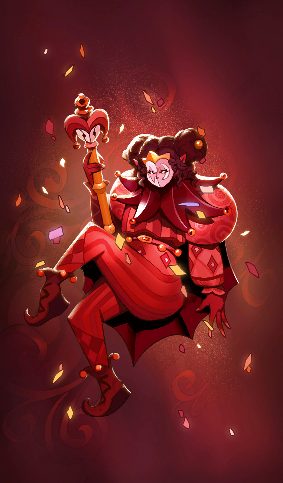 Red Jester Nokturna Card Moonlight Peaks