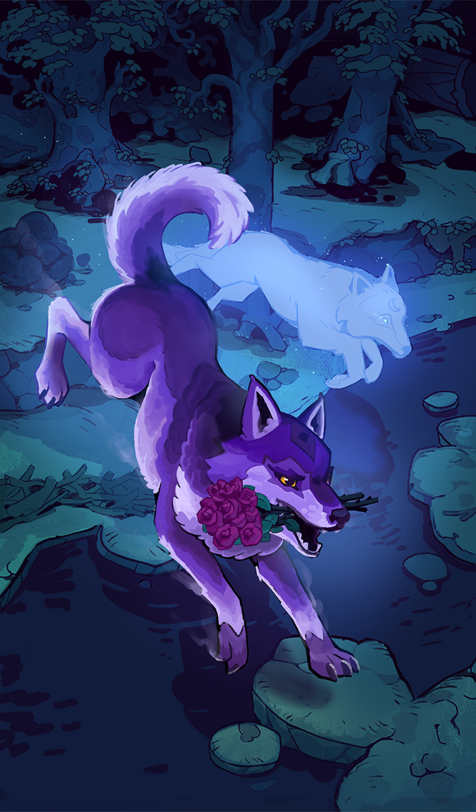 Wolf Form Nokturna Card Moonlight Peaks