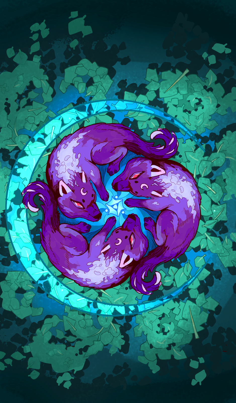 Wolf Pack Nokturna Card Moonlight Peaks