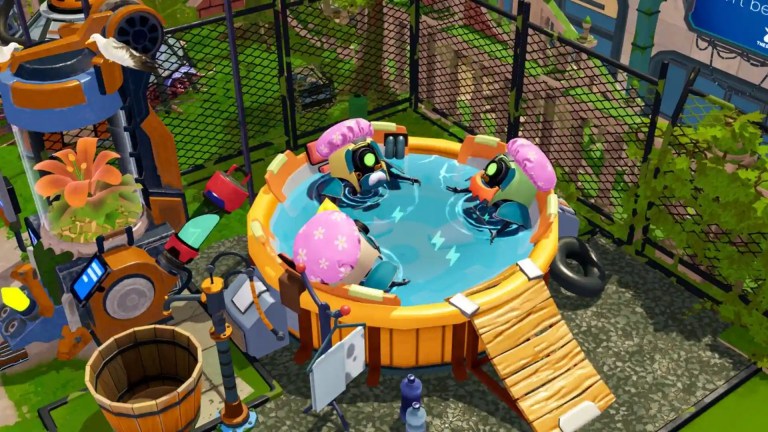 Cozy Survival Bots in a Hot Tub
