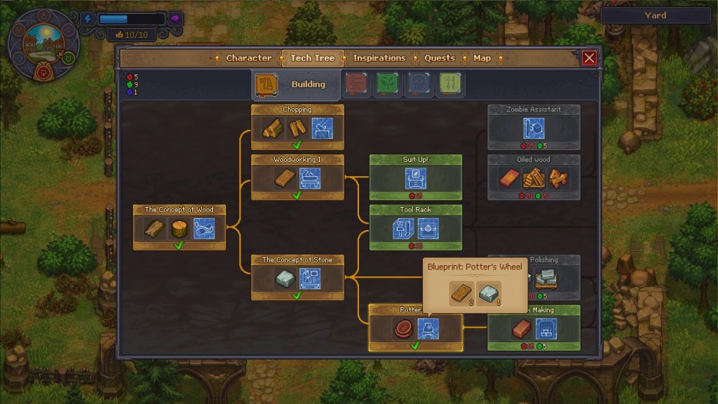 Pottery Wheel Tech Tree Graveyard Keeper 2