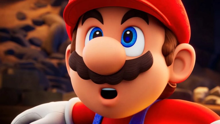 Surprised Mario from Mario Movie