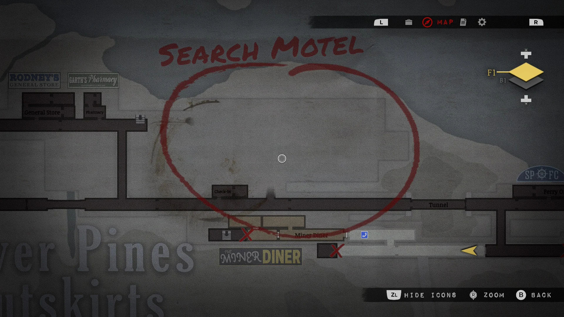 The map: search the motel
