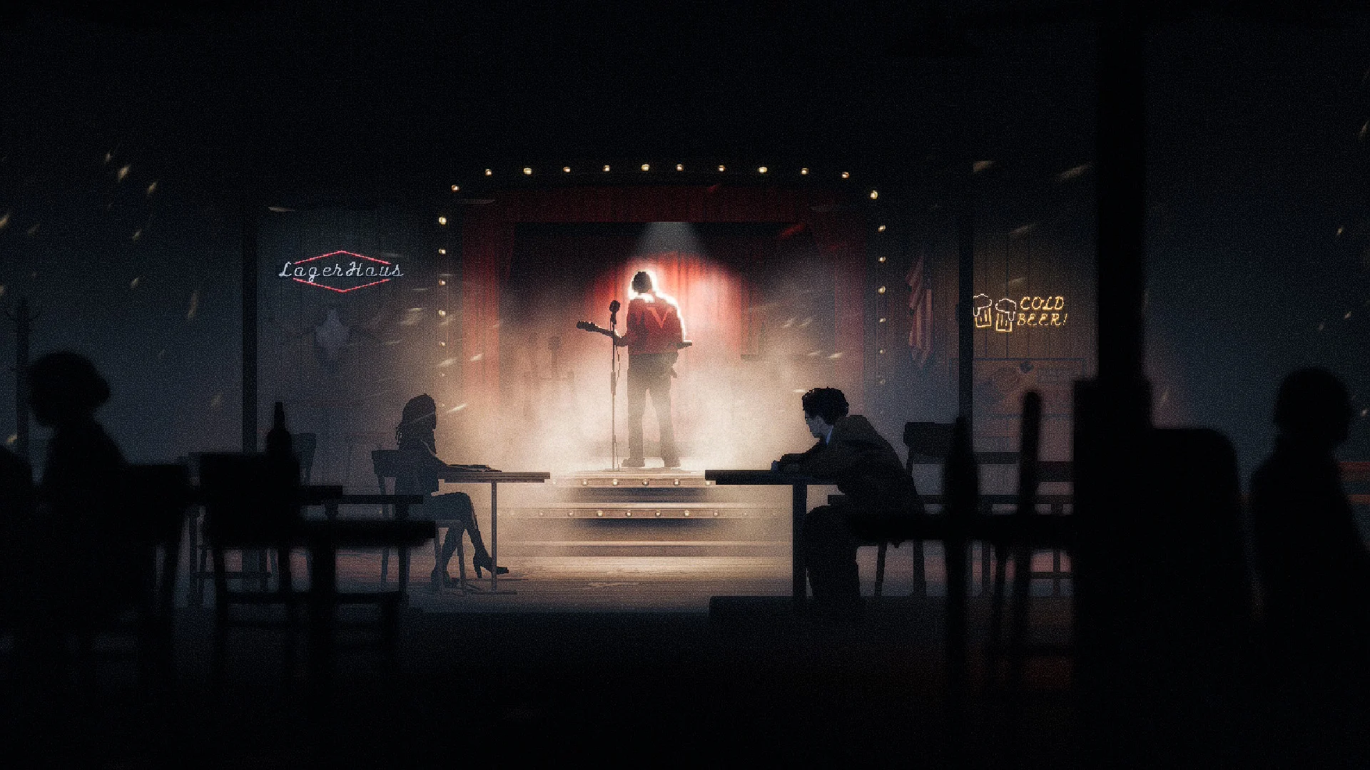 The vision: Eddie Velvet on stage at the Rabbit Hole