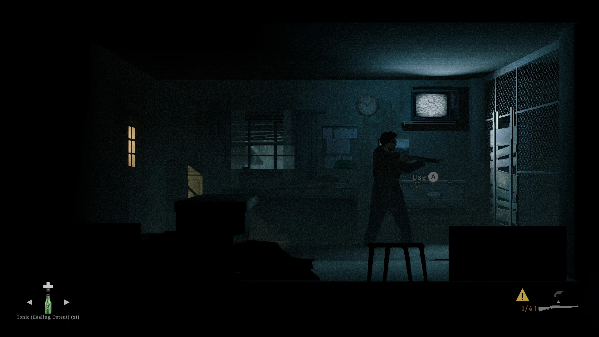 Shooting the gap under the TV