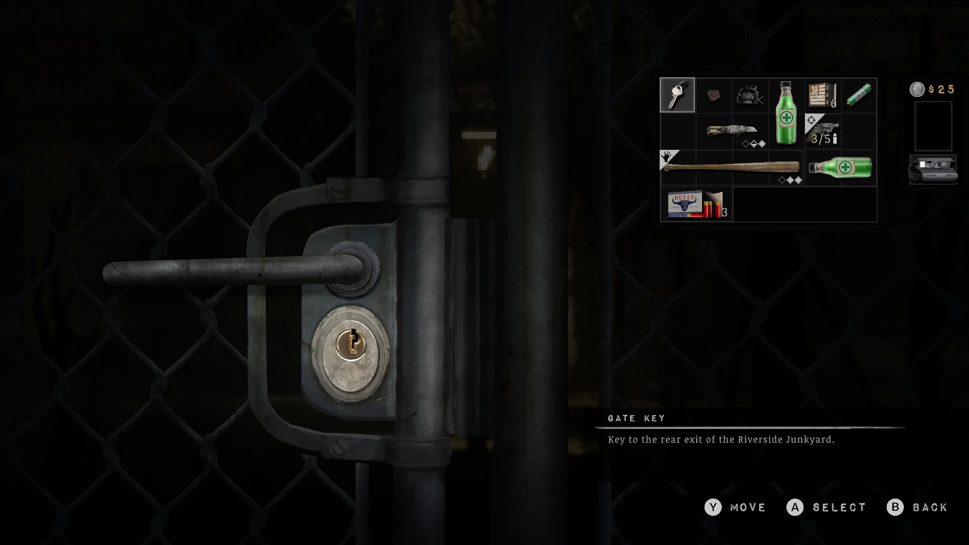 Opening the junkyard's rear gate