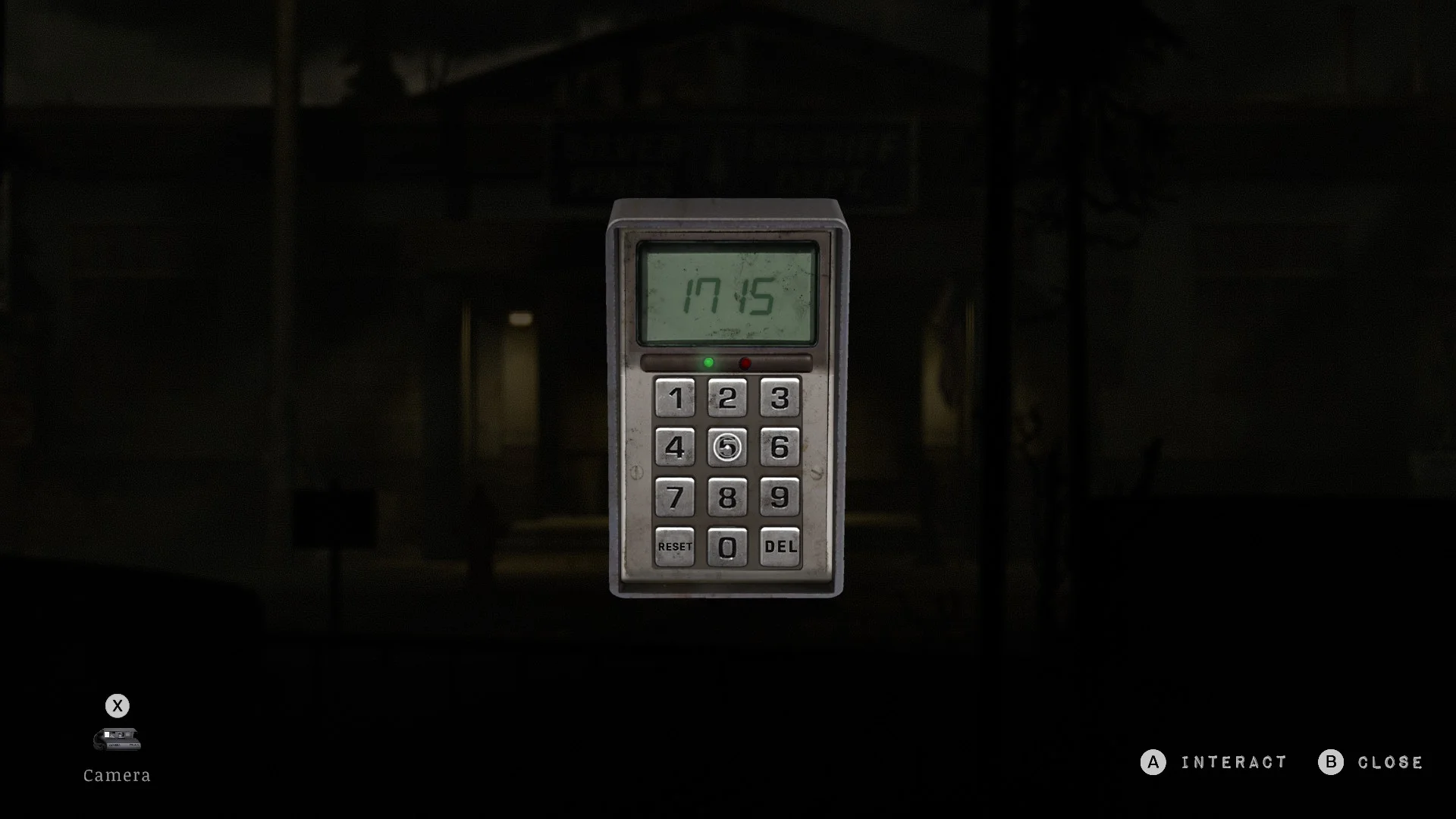 Sheriff's Office front door keypad: 1715
