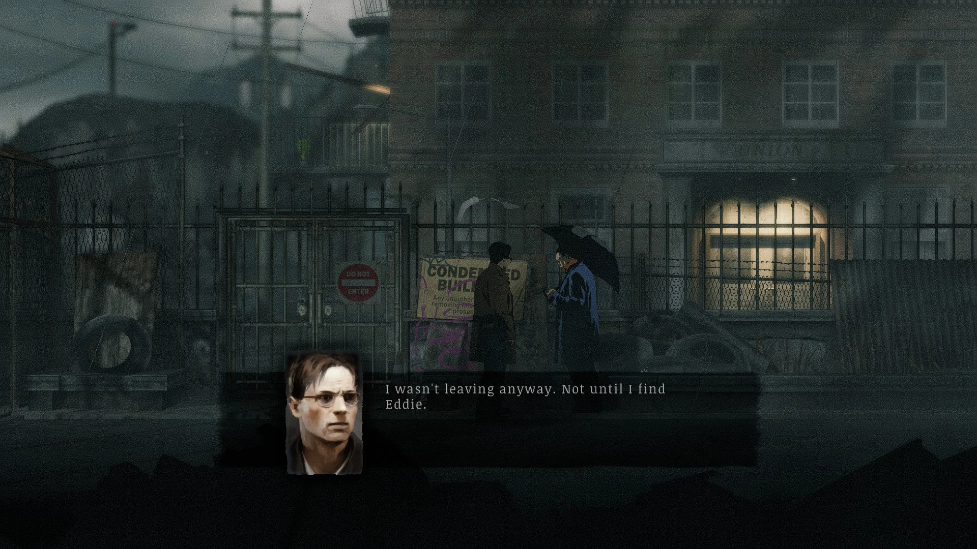 The man at the Union Apartments gate