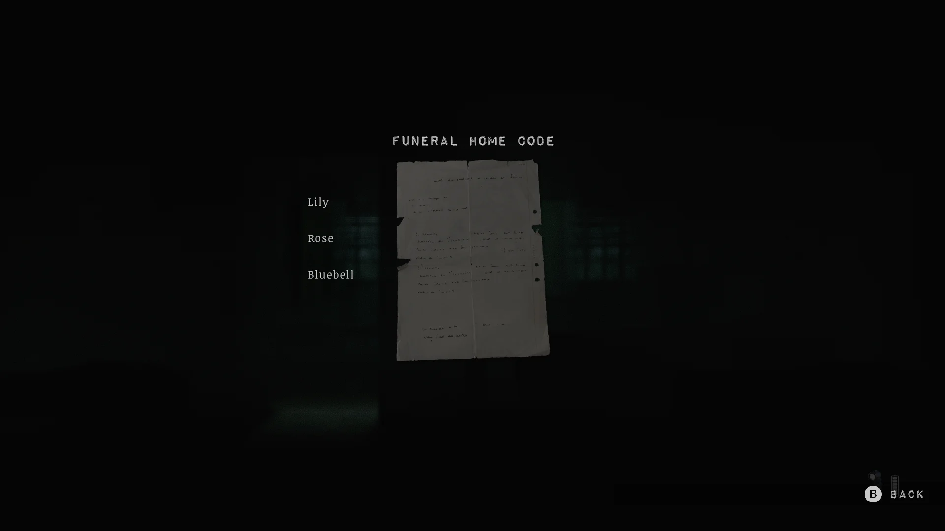 Funeral Home Code: Lily, Rose, Bluebell