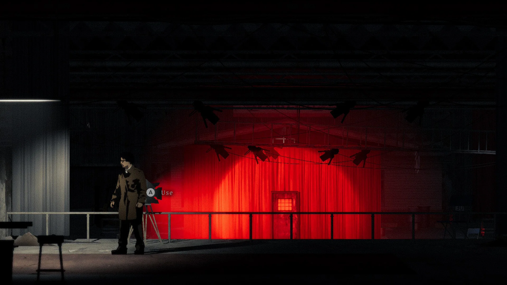 The set lit red