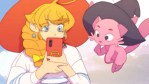 The Witch's Bakery Lunne Looking at Phone