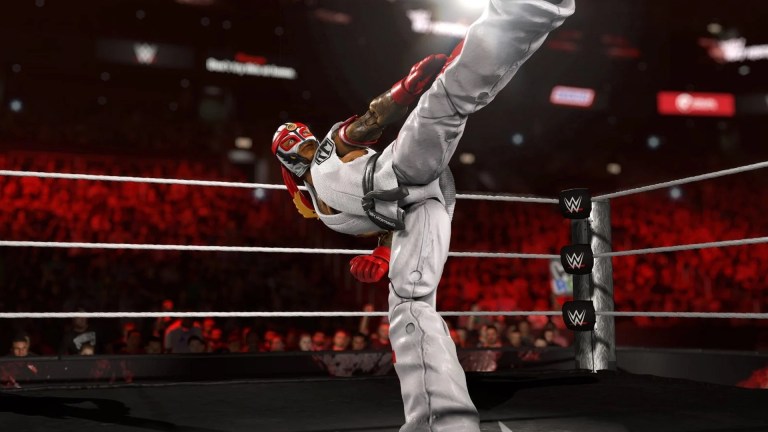 WWE 2K26 Street Fighter Rey Mysterio Ryu Kick